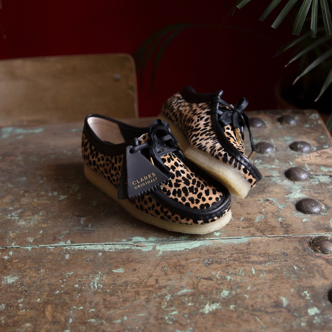 Leopard print deals clarks