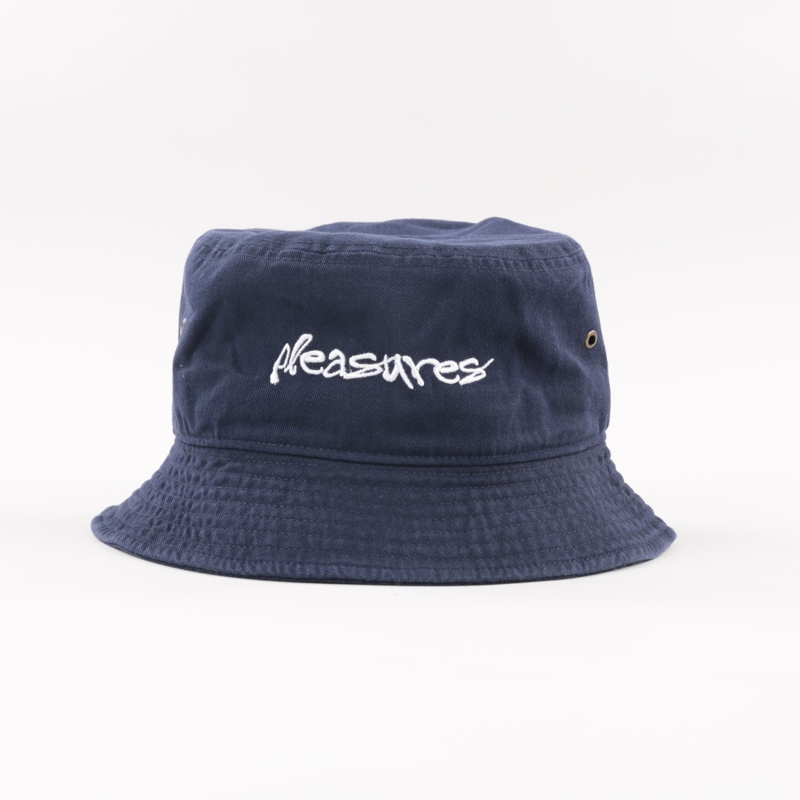 NAVY HIDE LOGO BUCKET HAT