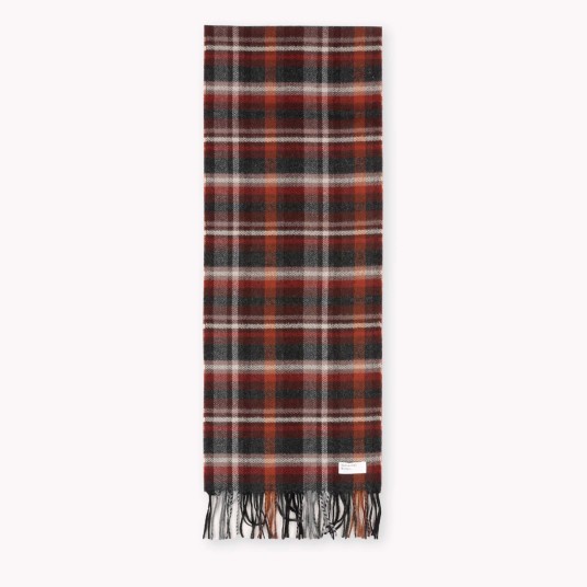 SCARF CHECK BROWN