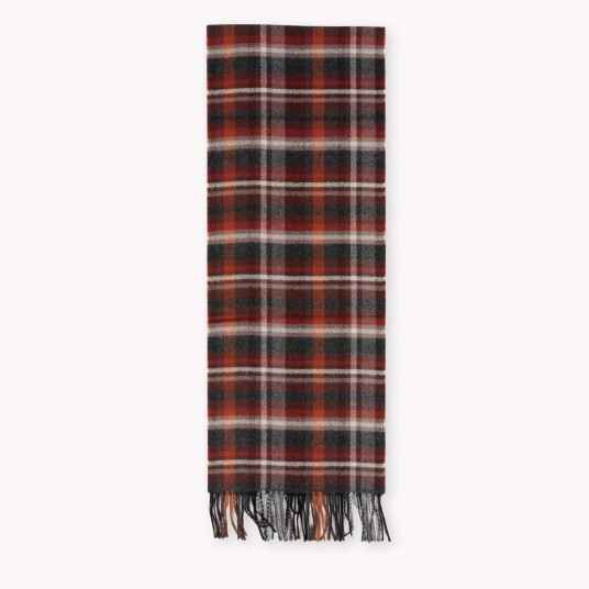 SCARF CHECK BROWN