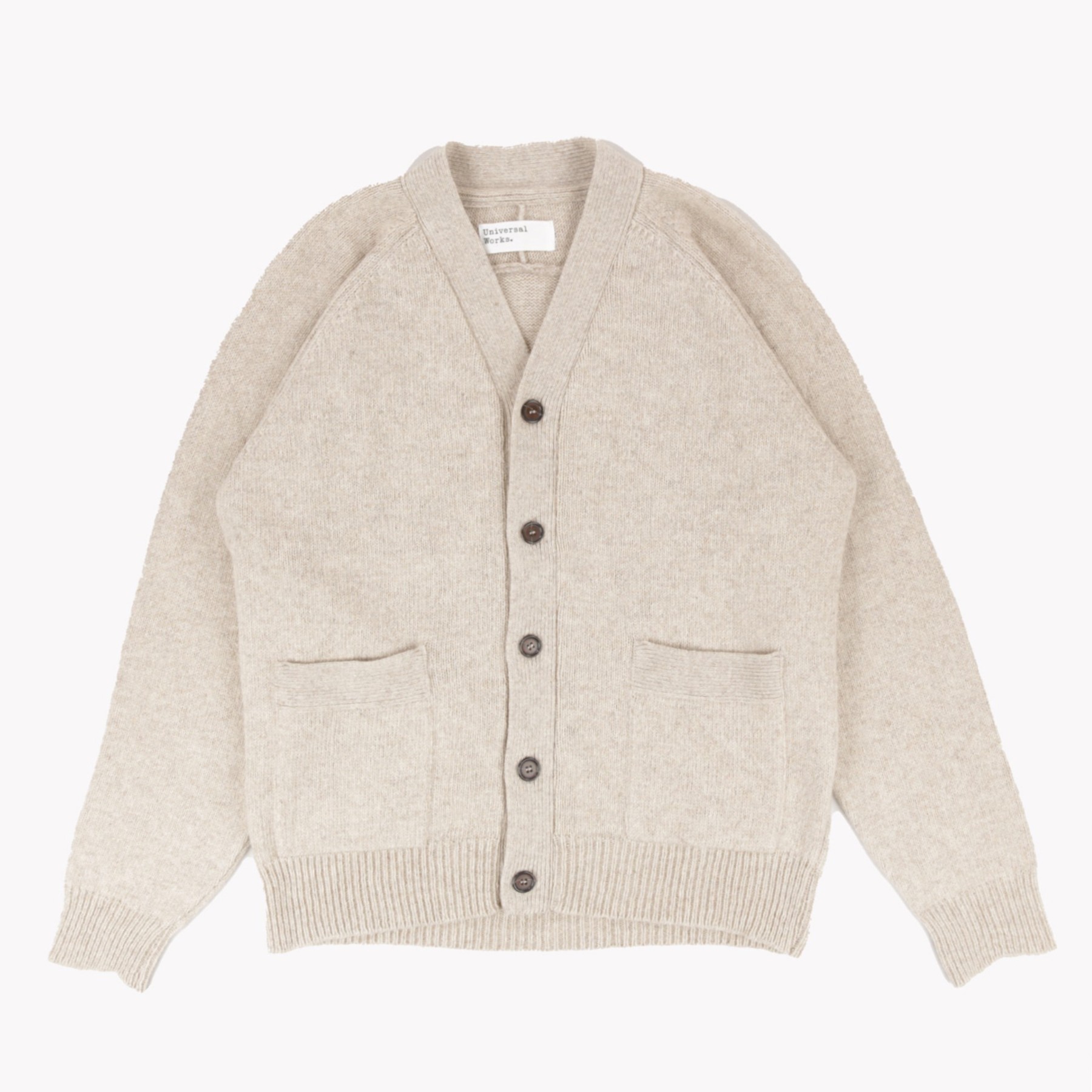 Universal Works VINCE CARDIGAN - - 27402 WOOL BEIGE - JACKETS - Chez Vibe