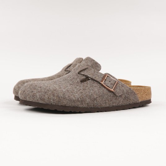 Birkenstock boston wool felt cocoa clearance