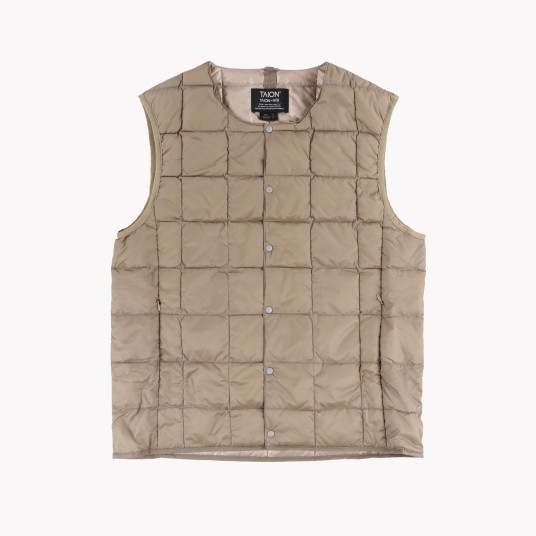 CREW NECK BUTTON DOWN VEST