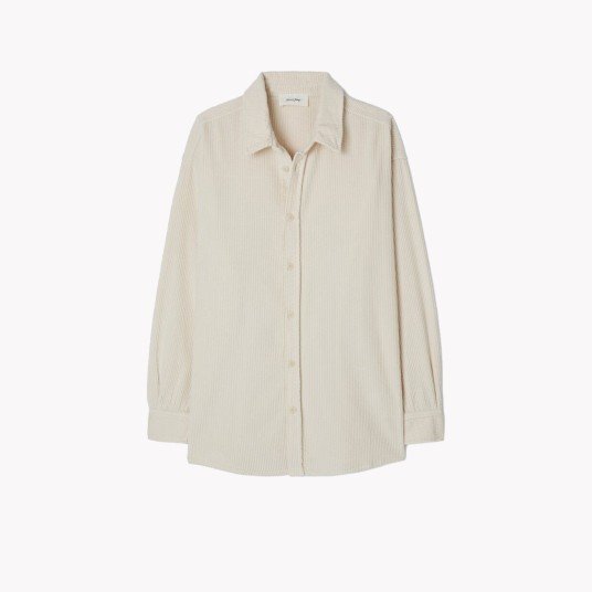 CHEMISE DROITE ML COL BOUTONNE