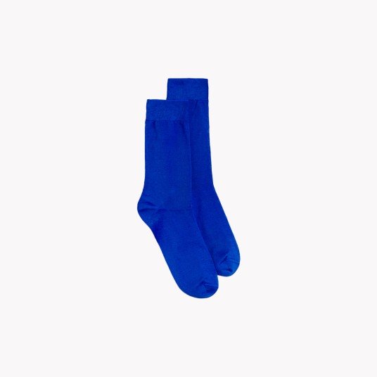 FINE COTTON SOCKS BLUE