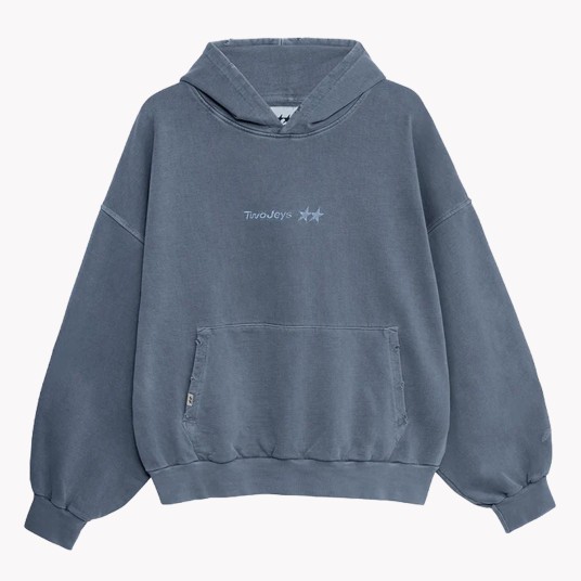 PIGMENT DYED BLUE ICON HOODIE