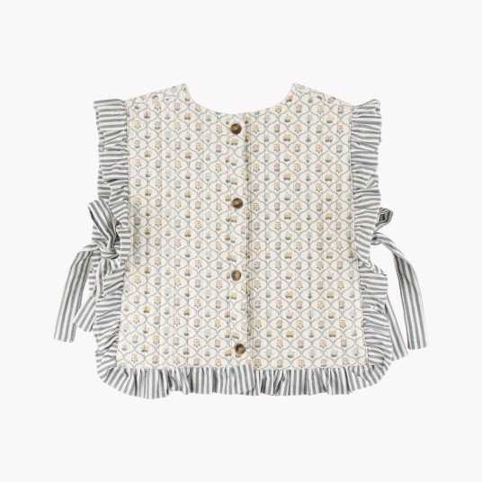 GILET ABRIL FLORES AZUL CLARO
