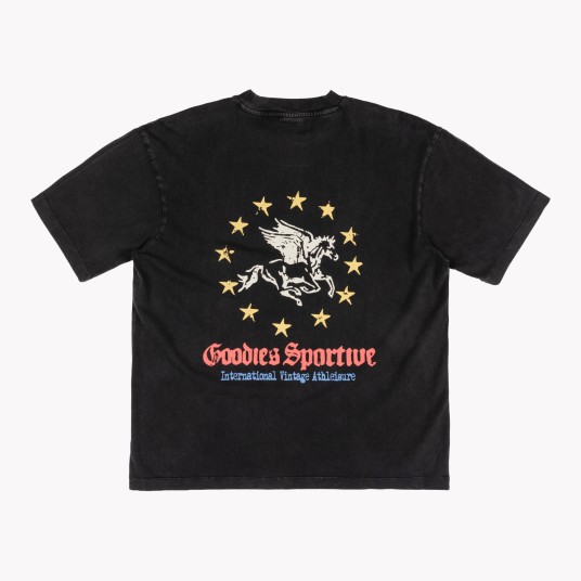 PEGASUS UNION TEE WASHED BLACK