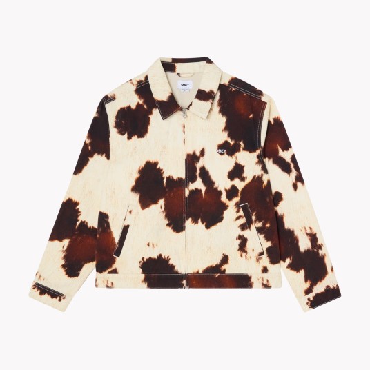OBEY WORKSHOP JACKET COW PRINT