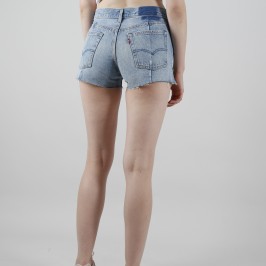 501 SHORT ALTERED ZIP MISTED INDIGO