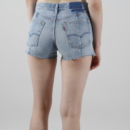 501 SHORT ALTERED ZIP MISTED INDIGO